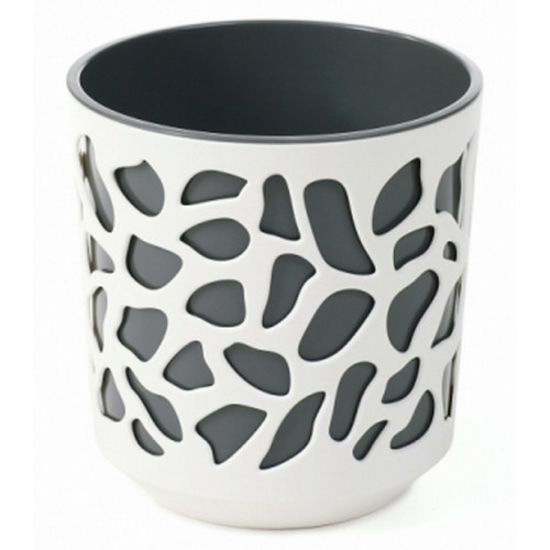 Вазон Дует 250 кремовий + графіт 