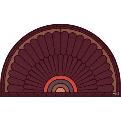 Коврик резина полукруг К-602-1  75х45х0,4