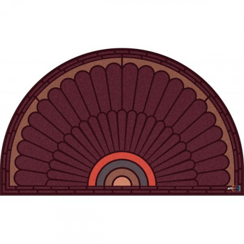 Килимок гума напівкруглий К-602-1 75х45х0,4