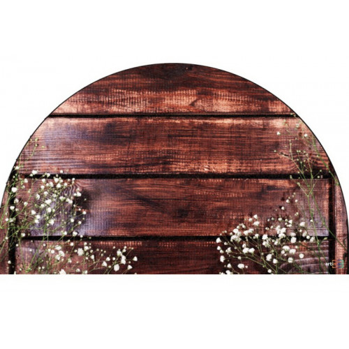 Коврик резина полукруг КR-602-12 принт 75х45х0,4 