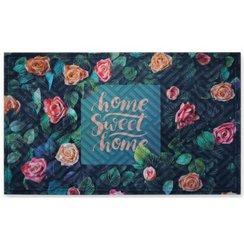 Коврик резина K-603-25 принт 90х60х0,12 home sweet home