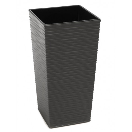 Вазон Финезия напольный долото 300х300  590 графитовый металлик