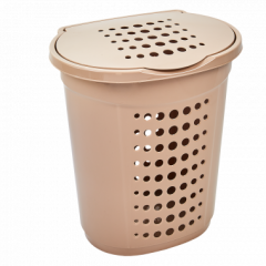 Корзина для білизни алеана пряма 60л кремовий