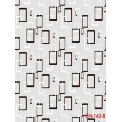 Штора Эфиопия 81063 BH-142-8 Черно-белые прямоугольники