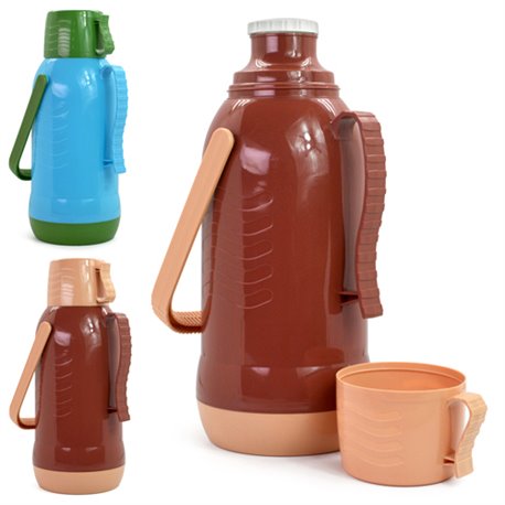 Термос 1,9л зі скляною колбою MT-4584 з малюнком