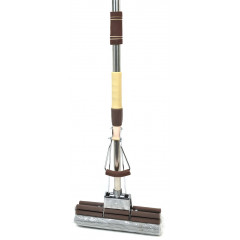 Швабра 2-й отжим 8029 изгиб телескоп хром бежево-коричневый