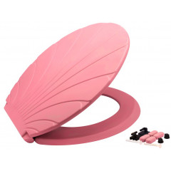 Сиденье для унитаза Ракушка с этикеткой  розовый