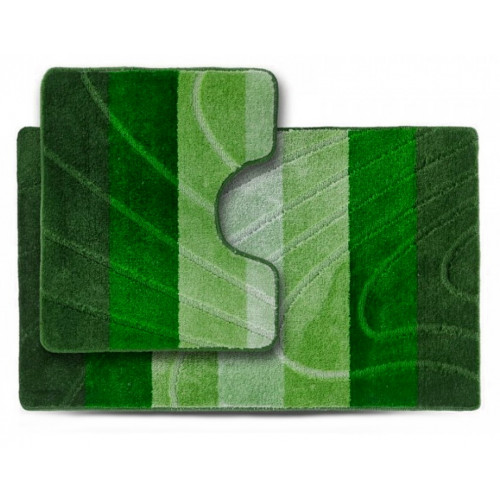 Килимок 2-й 60х100 турция зелений + оливковий + салатовий