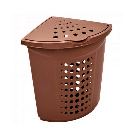 Корзина для білизни алеана кутова 45л коричневий