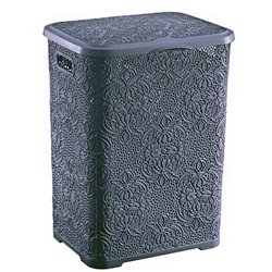 Корзина для білизни 2130 01 Lace 60л сірий 425х370х563