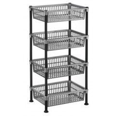 Этажерка прямоугольная 4-яр 5158 02 серый