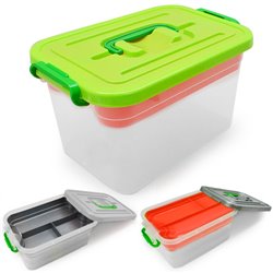 Бокс контейнер 6,3л прозрачный с вкладышем