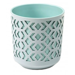 Вазон Ацтек 250 светло-серый + мятный
