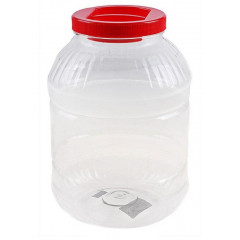 Банка  5л пластиковая с крышкой 70825
