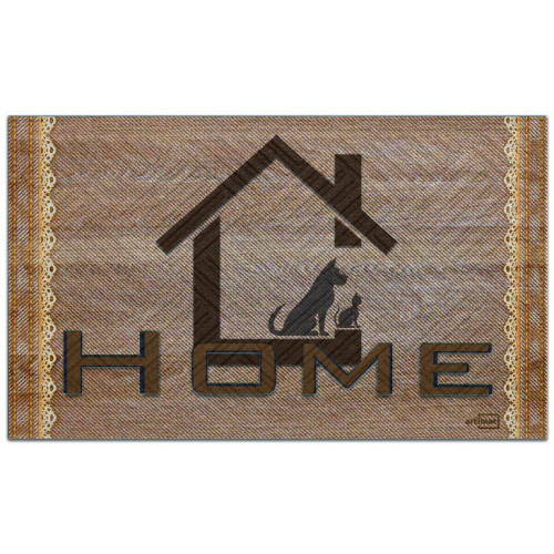 Коврик резина K-603-278 принт 90х60х0,12 HOME