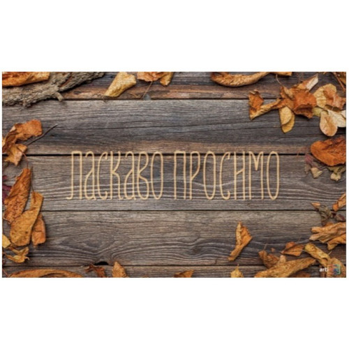 Коврик резина K-603-99-1 принт 90х60х0,12 Ласкаво просимо