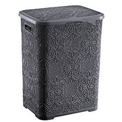 Корзина для білизни 2130 03 Lace 42л антрацит 385х325х500