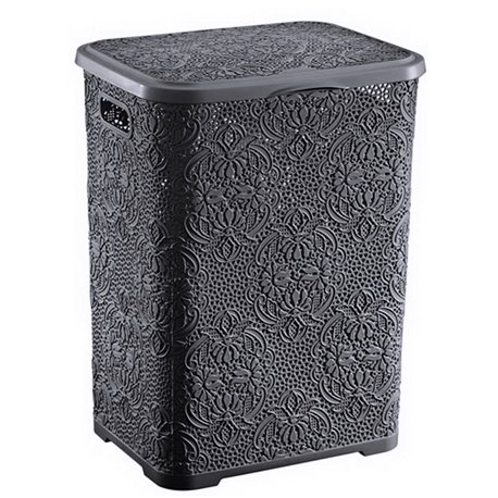 Корзина для білизни 2130 03 Lace 42л антрацит 385х325х500