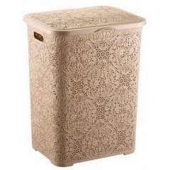 Корзина для белья 2130 03 Lace 42л бежевый 385х325х500