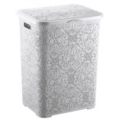Корзина для білизни 2130 03 Lace 42л білий 385х325х500