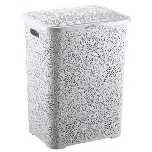 Корзина для білизни 2130 03 Lace 42л білий 385х325х500