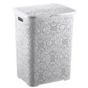 Корзина для белья 2130 03 Lace 42л белый 385х325х500