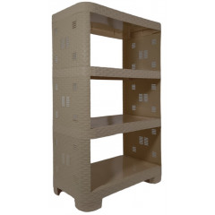 Етажерка ротанг 4 яруси капучино