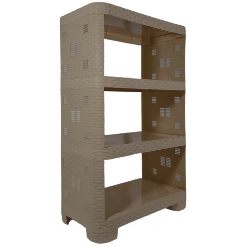 Етажерка ротанг 4 яруси капучино