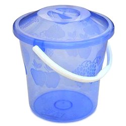 Ведро  6л Полимер прозрачное с крышкой