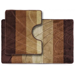 Коврик 2-й 60х100 турция коричневый + бежевый + светлый