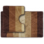 Килимок 2-й 60х100 турция коричневий + бежевий + світлий