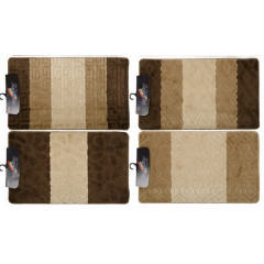 Килимок 2-й 50х80 турция коричневий + бежевий + світлий