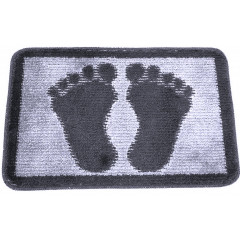 Коврик Стопы 40х60 для ванной серый темный