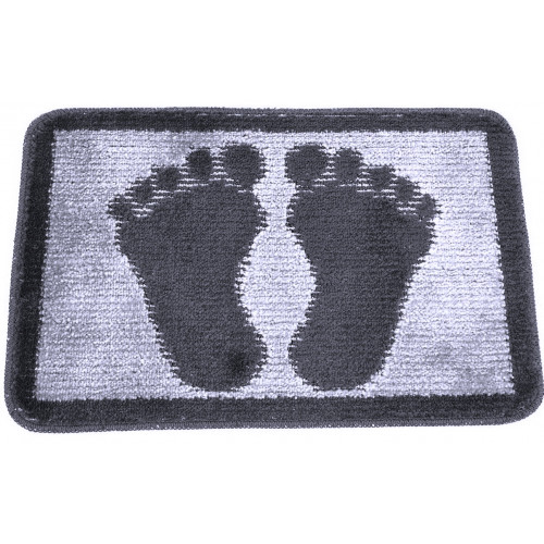 Килимок Стопи 40х60 для ванной сірий темний