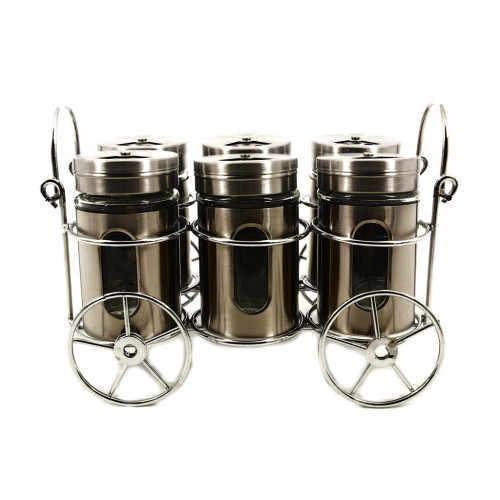 Специи 1721 набор 6шт на подставке тачка