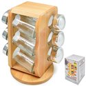 Спецовница MS-0369 на деревянной подставке Woody 6шт 13,5х13,5х20,5см