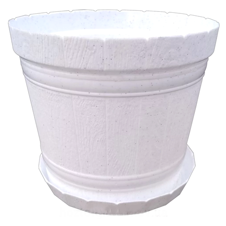 Вазон Дижка 2,5л с подставкой 2-4 белый мрамор