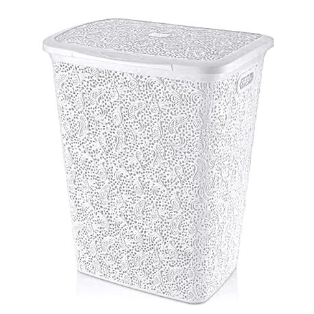Корзина для білизни 08 1075 Ажур 57л білий