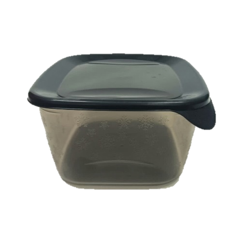 Судок Грация 1,2л квадратный 15х15х8см прозрачный серый