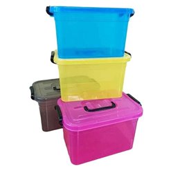 Бокс контейнер 6,3л Веселка без вкладишу прозорий кольоровий