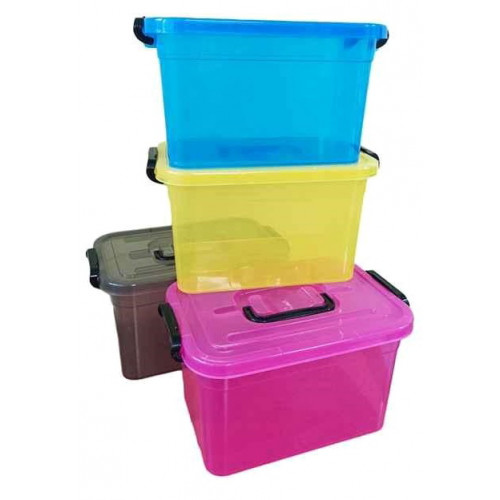 Бокс контейнер 6,3л Веселка без вкладишу прозорий кольоровий