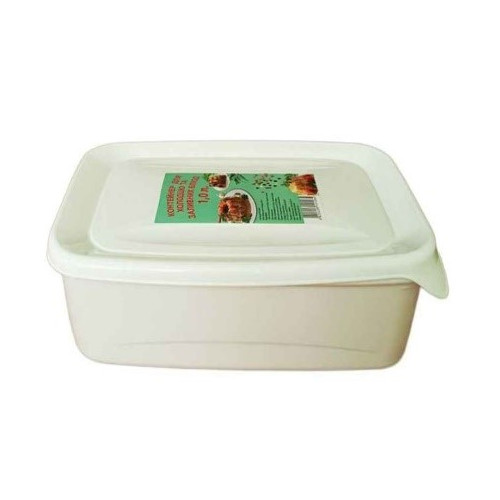 Контейнер для холодцю 1,2л квадратний 15х15х8см білий