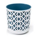 Вазон Ацтек 250 білий + морський