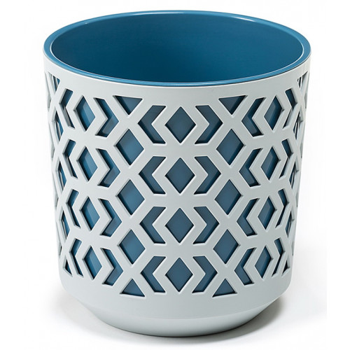 Вазон Ацтек 300 світло-сірий + морський