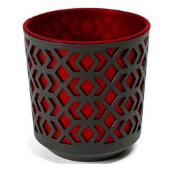 Вазон Ацтек 250 черный + красный