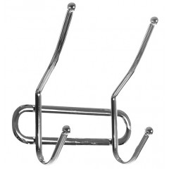 Вішалка настінна 2 гачка MH-1978 хром 16х15см