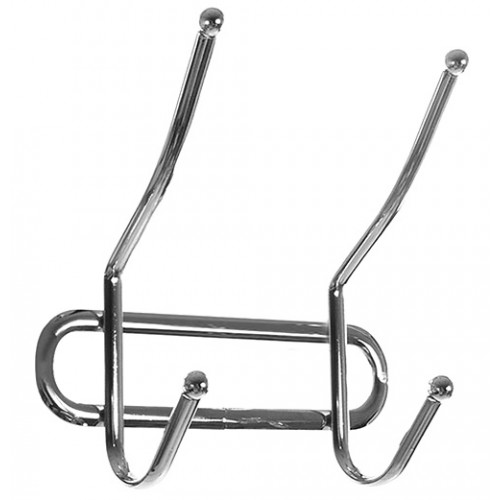 Вешалка настенная 2 крючка MH-1978 хром 16х15см