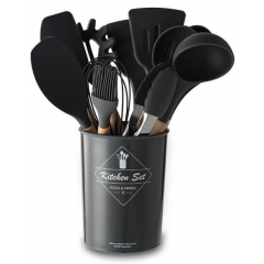 Набір кухонний 0354 силікон 12 предметів BLACK