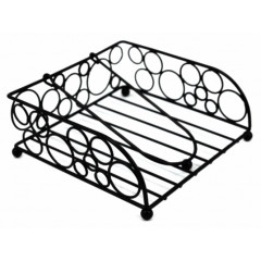 Салфетница 1196 с зажимом черная