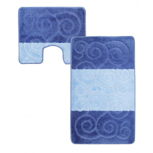 Коврик 2-й 50х80 турция синий + голубой